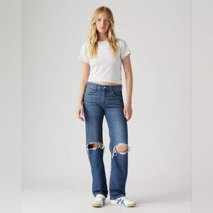 Levi's Distressed Blue Flare Jeans